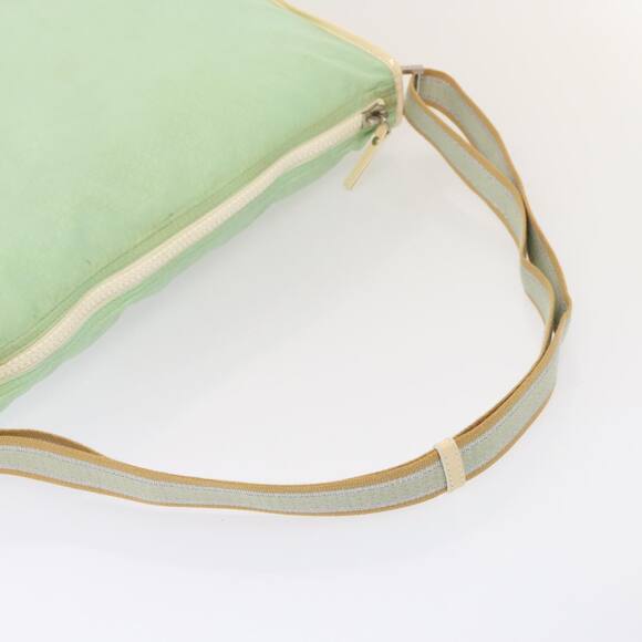 FENDI Zucchino Canvas Shoulder Bag Nylon Green - Picture 7 of 12